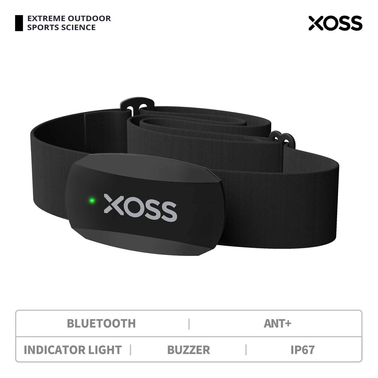 Breath Rate Monitor - XOSS X2 Monitor pracy serca z