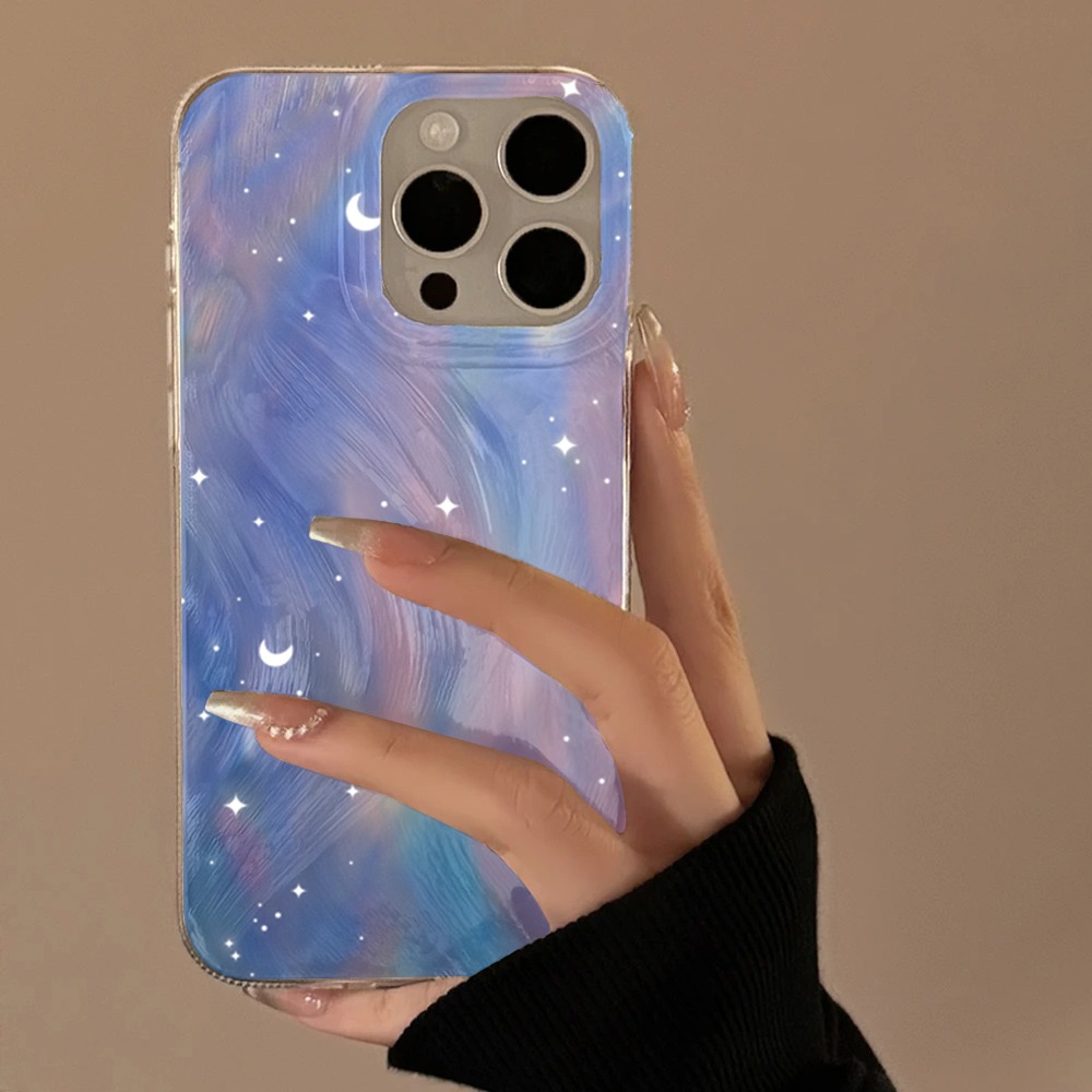Samsung Galaxy S25 - Modny, błyszczący, gwiezdkowy, gradientowy, twardy futerał